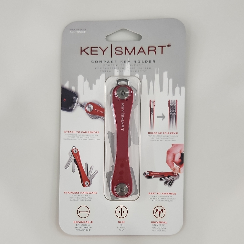 KeySmart Compact Key Holder - Red